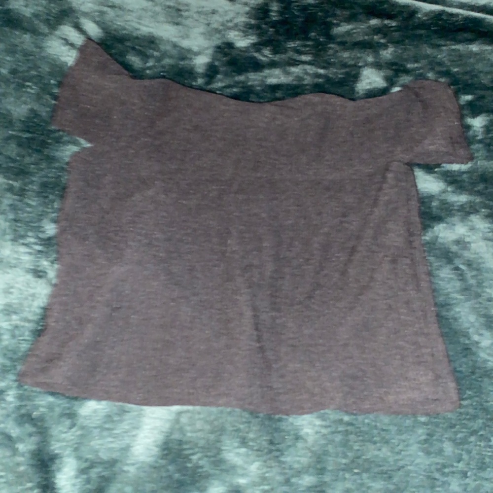 Black off shoulder crop top